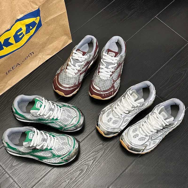 Sneakers Casual Wen Designer Retro Running Shoes Fashion Genuine Leather Fabric Breathable Height Increased Platform Shoes Z250326