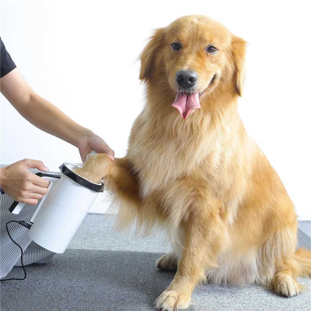 Automatic Electric Pet Foot Washer EU US Plug Feet Cleaning Cup Clean Tool Rechargeable Silicone Brush Paw Washer for Large Dogs M250306