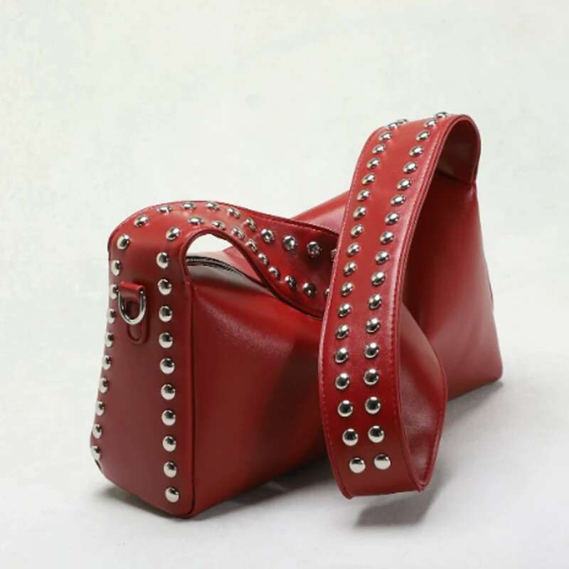 New Women's Punk Style Double-Sided Rivet Inlaid Armpit Fashion Shoulder Bag