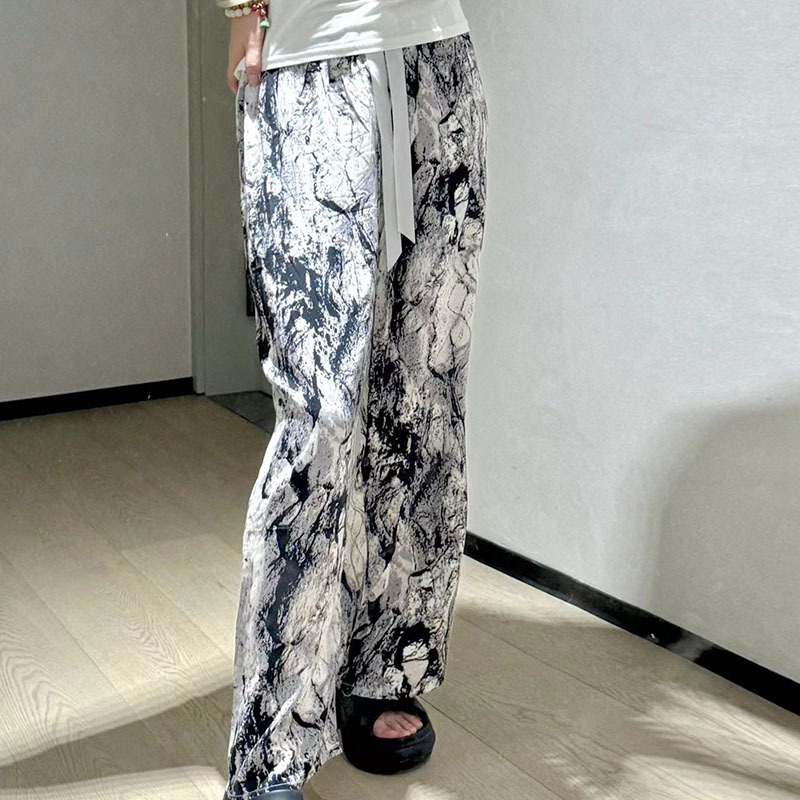Casual Wide Leg Pants for Women - Soft Cotton Silk Fabric for Home Use and Outdoor Fashion