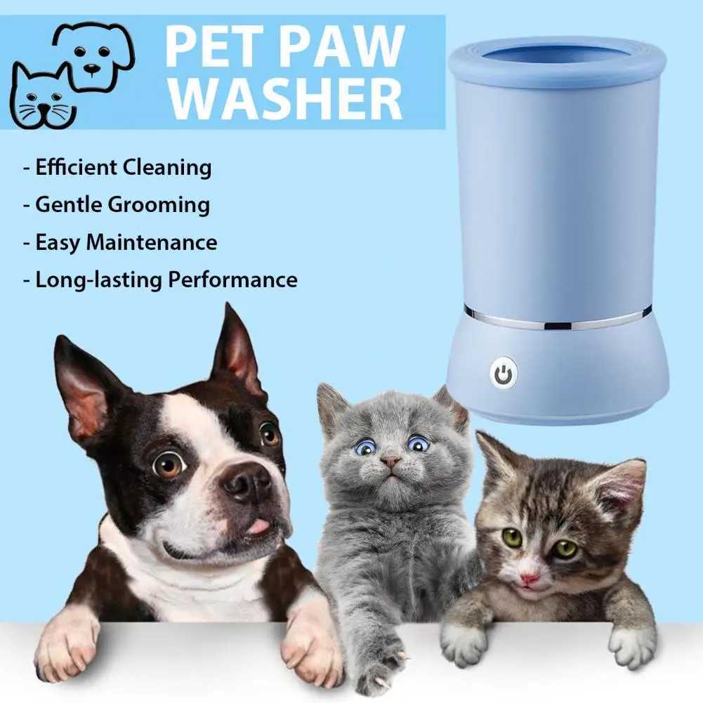 Paw Brush Automatic Dog Paw Cleaner Easy One-touch Operation for Small Medium Large Breed Dogs Rechargeable Pet Foot Washer Cup M250306