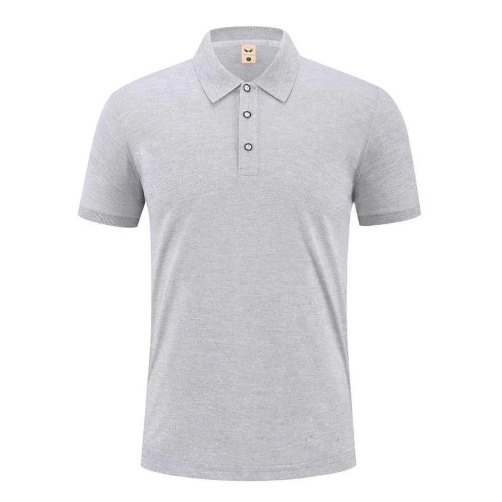 Mens premium business collar T-shirt high-quality summer formal collar neutral short sleeved casual T-shirt X250306