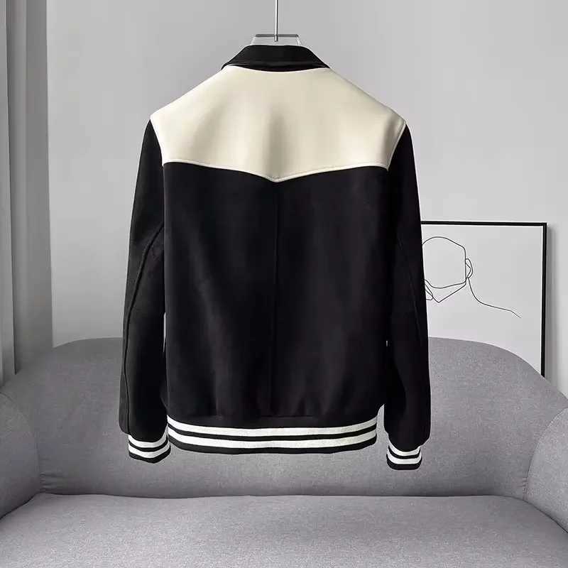 Trendy Long Sleeve Lapel Jacket For Men Casual Artistic Autumn Winter New Arrival Cool Motorcycle Leather OuterwearT250306