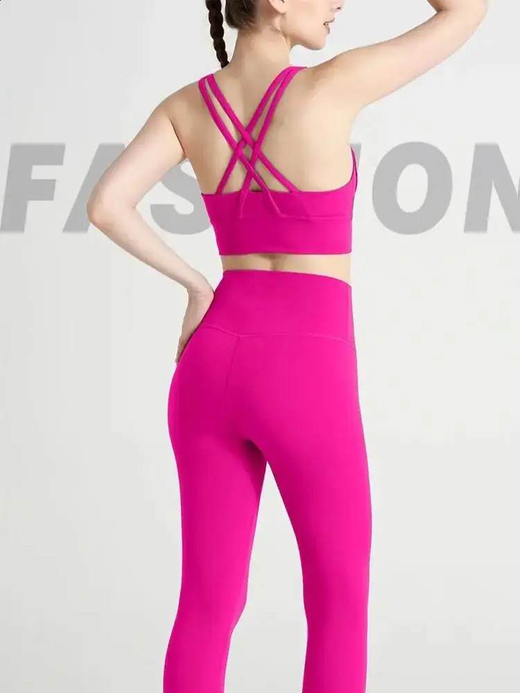 2 Piece Yoga Clothes Womens Tracksuit Quick Dry Set Breathable Fitness Suit Fitness Clothing Sports Bra Leggings Suit 250305