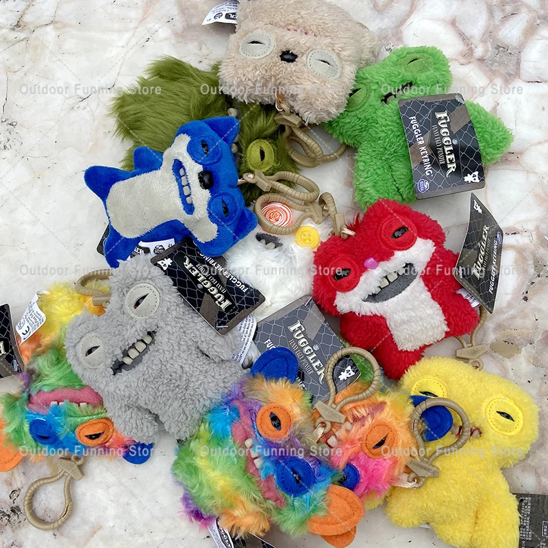 Fuggler Plush Keyrings Ugly Monster 12cm Grin Sasquoosh Squidge Oogah Boogah Sketchy Squirrel Toys Backpacke Rings 250305