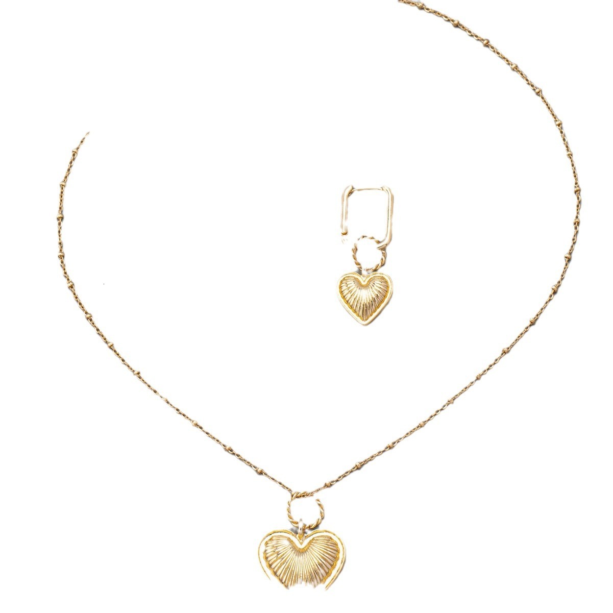 New Love Pendant Metal Necklace Niche Vintage Ins Style High-grade Collar Bone Chain Jewelry
