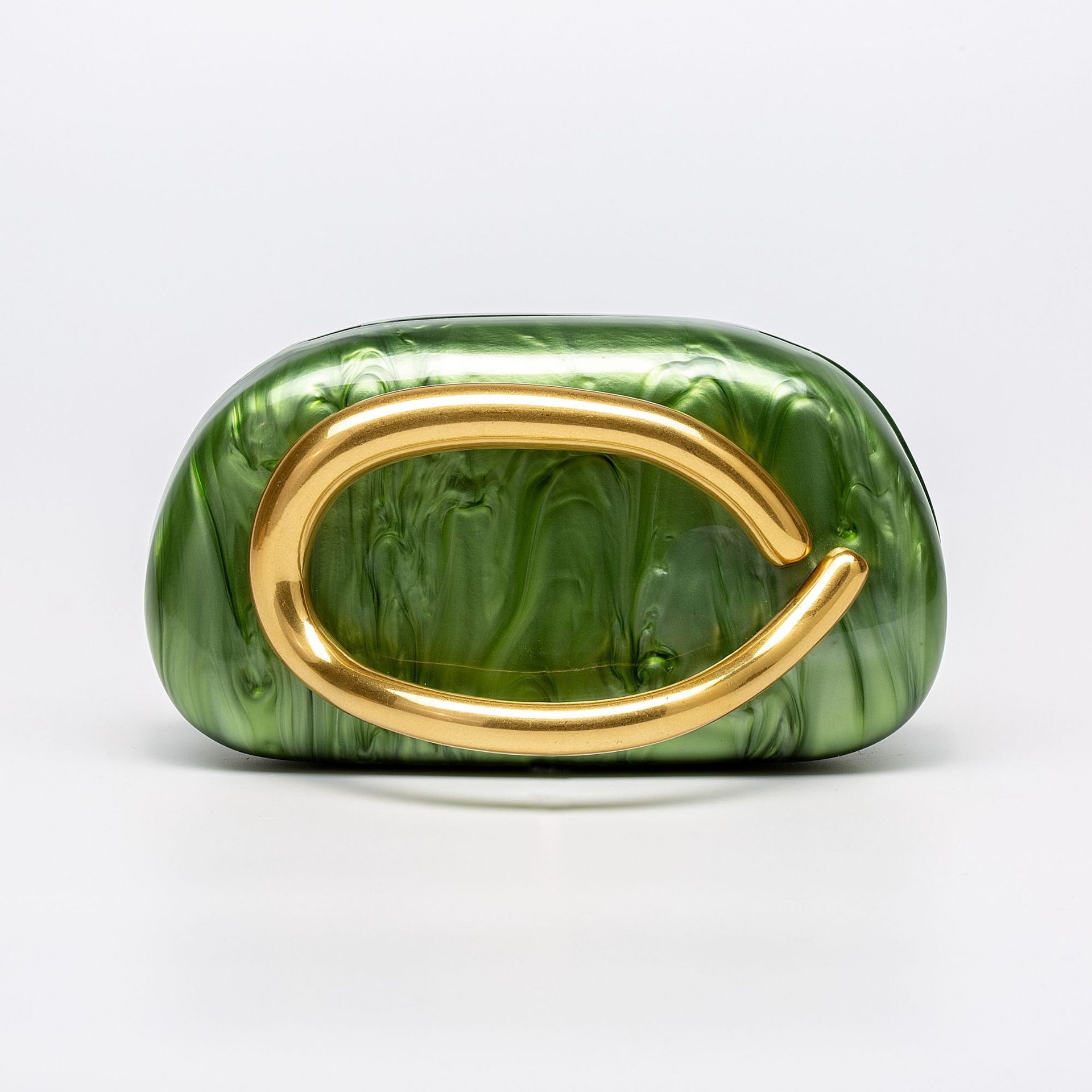 2025 Women's New Single Shoulder Diagonal Span Shaped Shell Bag, Vintage lucite evening bag