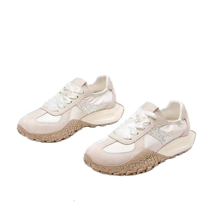 Designer Fashionable retro satin Forrest Gump shoes 2025spring and summer versatile new student breathable soft sole German training casual shoes for 