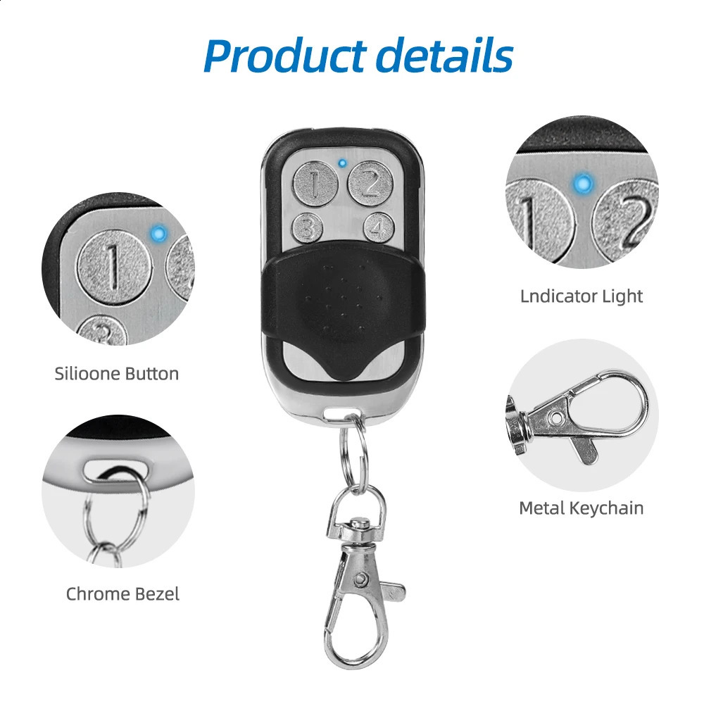 10/5PCS Smart Copy Duplicator 43hz Remote Control 4 Button Electric Garage Door Gate Remote Cloning 433.92 MHz Transmitter 250303