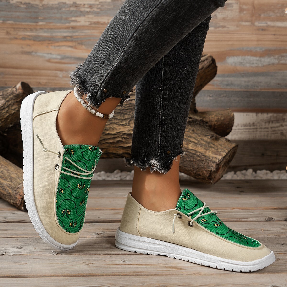 Wind Pattern 2025 Casual Single Shoe Large Women's Thick Bottom Autumn/Winter Multi Color New Style ddmykukumalu