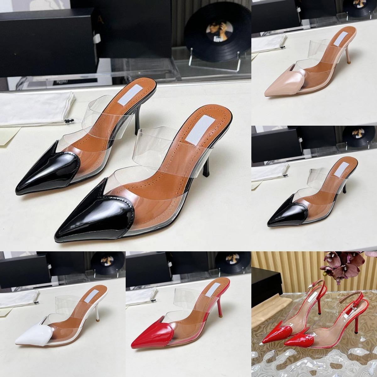 with box Designer high heels dress shoes sneakers women luxury Glitter Rivets triple black white Patent leather suede party womens wedding shoe 35-42