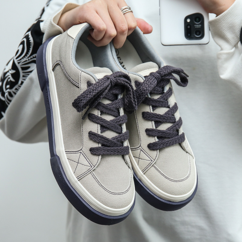 Designer men's shoe trend 2025 summer breathable Korean canvas shoes men ins versatile casual board shoes sub trend