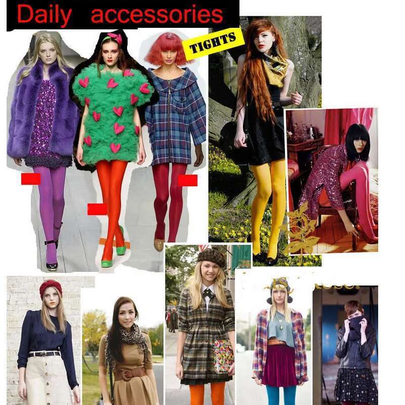 Spring Autumn 25 Candy Color Sexy Tights For Women Plus Size High Elasticity Pantyhose NO Transparent Beautiful Legs Stockings KLMY