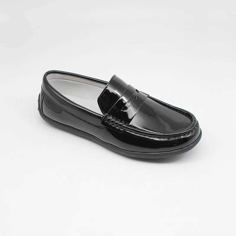 New Kids Shoe For Boys Loafers Flat Baby PU Leather Moccasins Slip-on Soft Breathable Casual School Children Shoes Size 25-37T250306