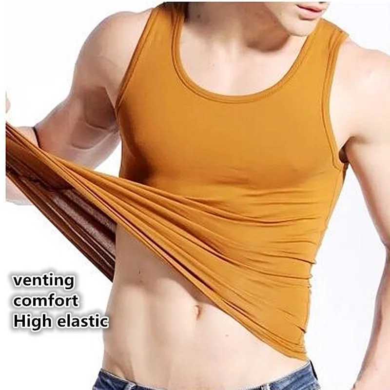 2023 modal Big Size Summer men clothing Tank Tops L-6XL Singlets Sleeveless fitness men vest bodybuilding Breathable t shirtT250318