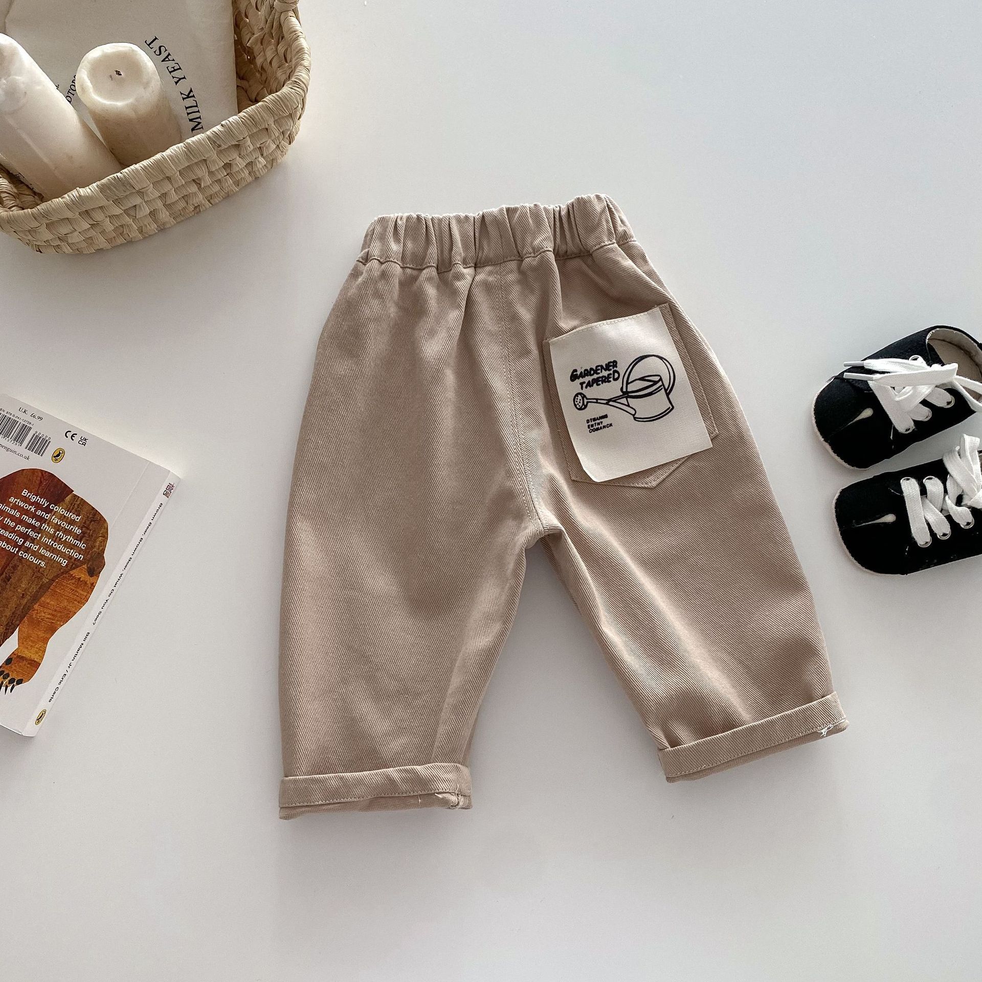 Ddmyshoesvip Children S Patch Casual Years Old Korean Children S Boys Fashion Striped Pants Baby Autumn Clothing AK