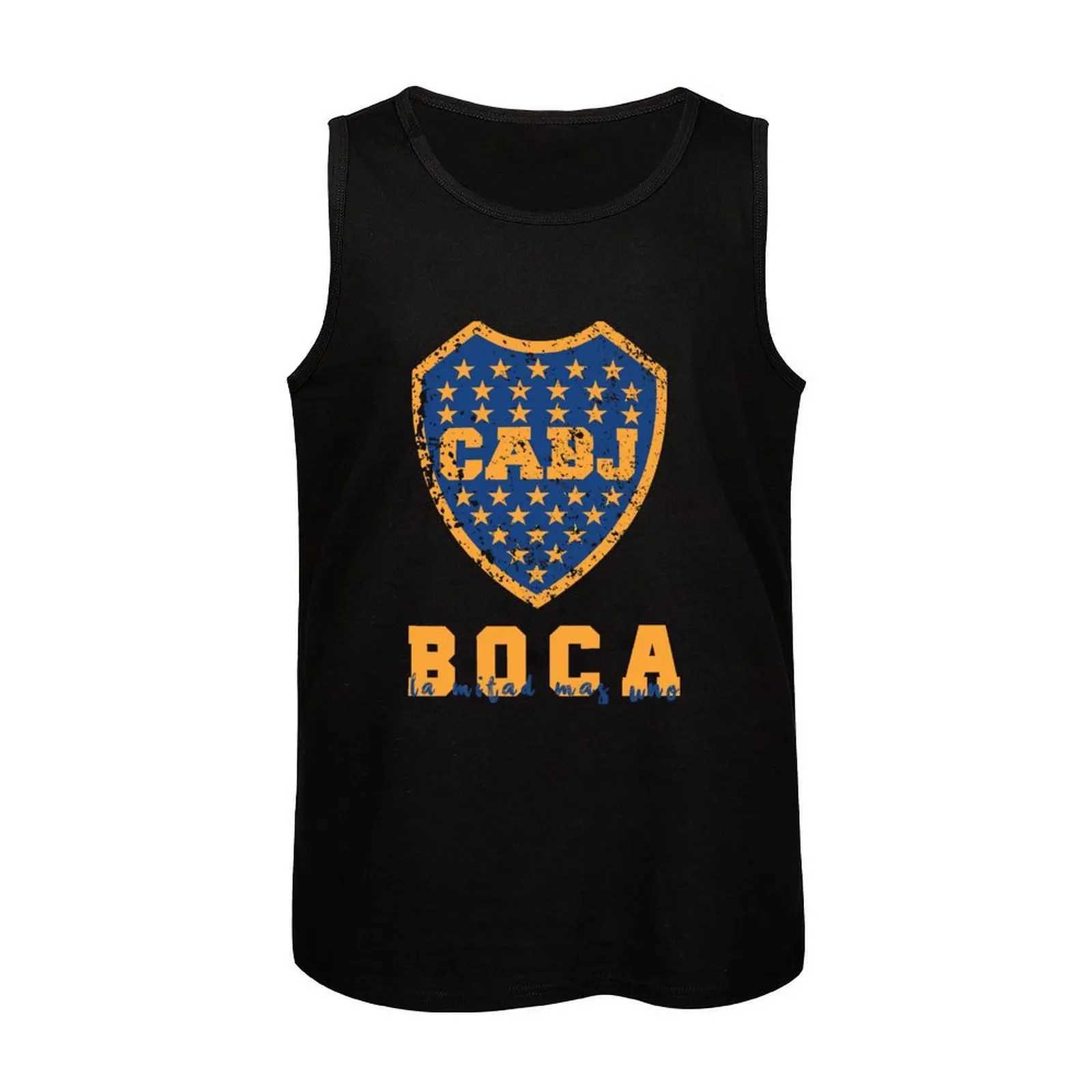 Boca Juniors Argentina Tank Top sleeveless gym shirt man fitness Gym t-shirt manT250318