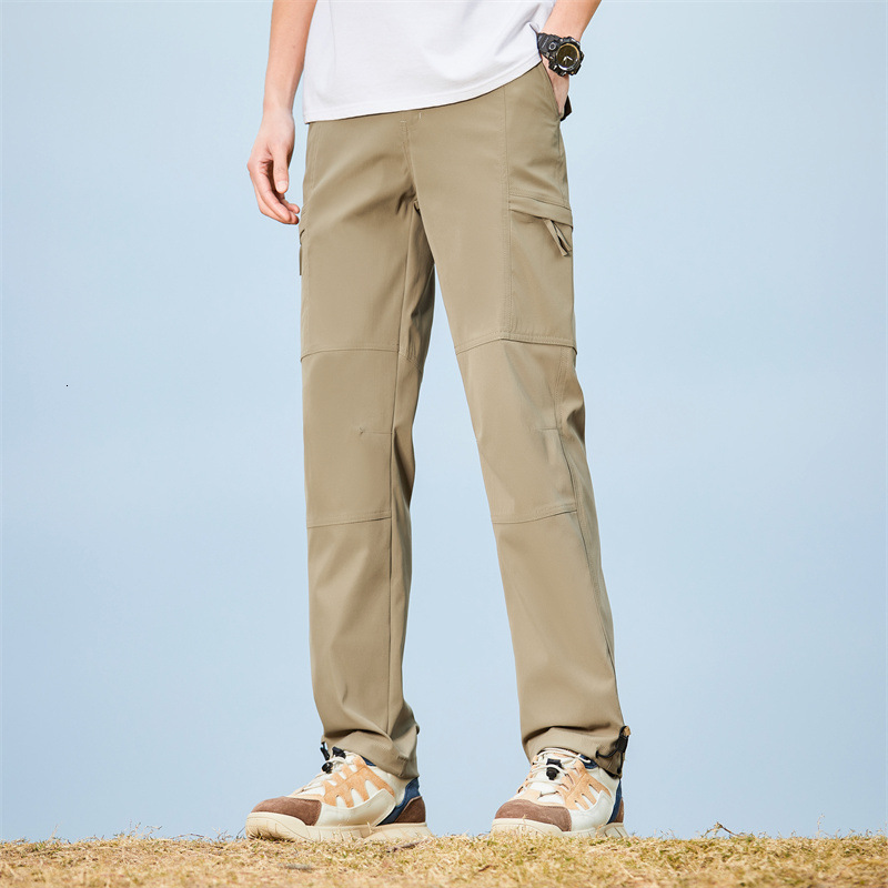 tracksuit Mountain style thin assault women, sports and casual quick drying multi pocket work pants, straight leg oversized hiking pants for men