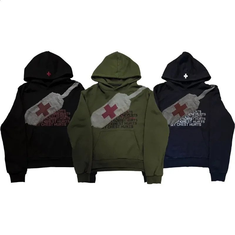European and American Spring Fashion Street Loose Pullover Hoodie Men Y2k Goth Hip-hop Rock Oversized Sweatshirt Women 250305