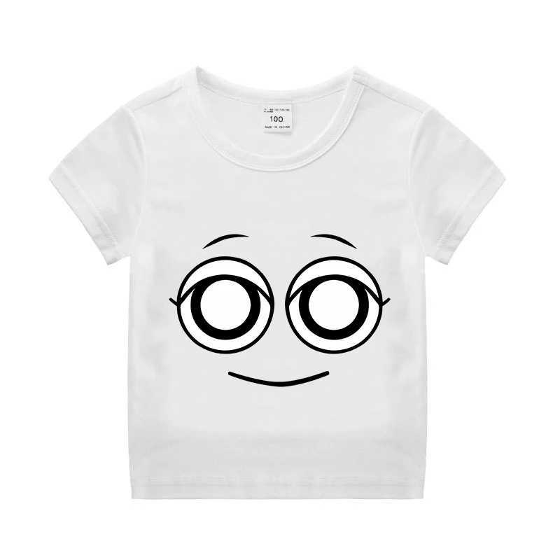 Sprunki Kids Cartoon Cotton T-shirt Summer Anime Printed Tops Children Casual Cute Tee Boy Girl Short Sleeve Clothing Gifts 2025T250306