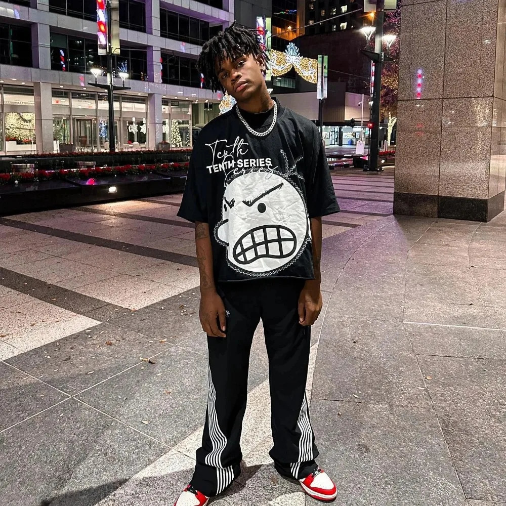 Y2K T Shirt Streetwear Men Women Clothing Cartoon Kid Graphic Print Short Sleeve Harajuku Hip Hop Trendy Oversized y250227Z