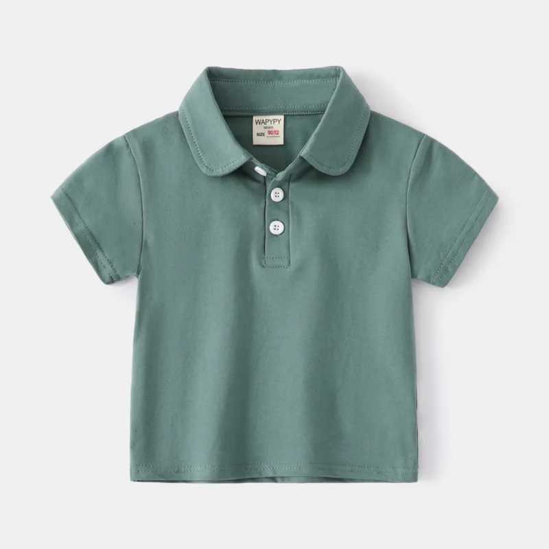 100Cotton Polo Shirt Kids Basic White Black Polos T Shirts Green Boy Girl Toddler 1 to 2 3 4 5 6 7 Years Summer Children ClothesT250306