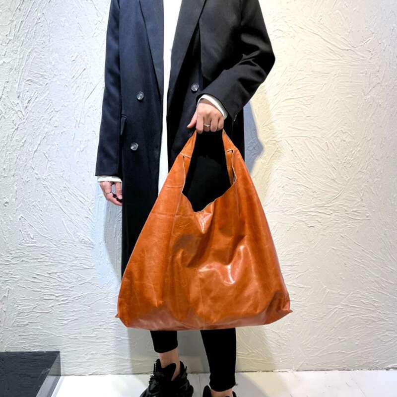 Big Capacity Baggenuine Leather Bag For Woman 100% Natural Cow Skin Tote Vintage Design Shoulder Packs Oversized