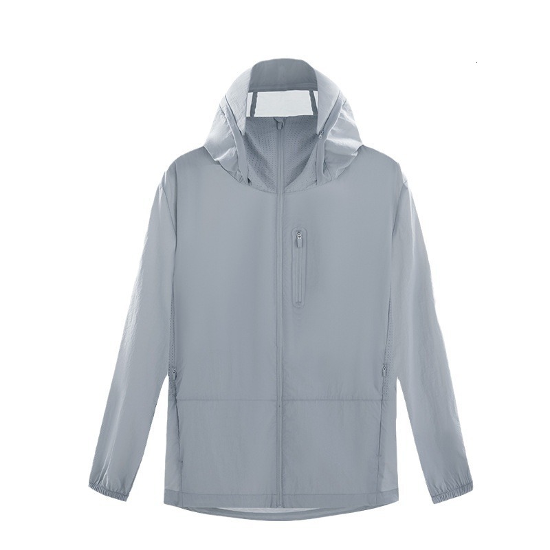 Mountain light thin sun protection clothing men women outdoor, UV resistant, and sunscreen in summer, with a cold feeling hooded jacket for cycling tr