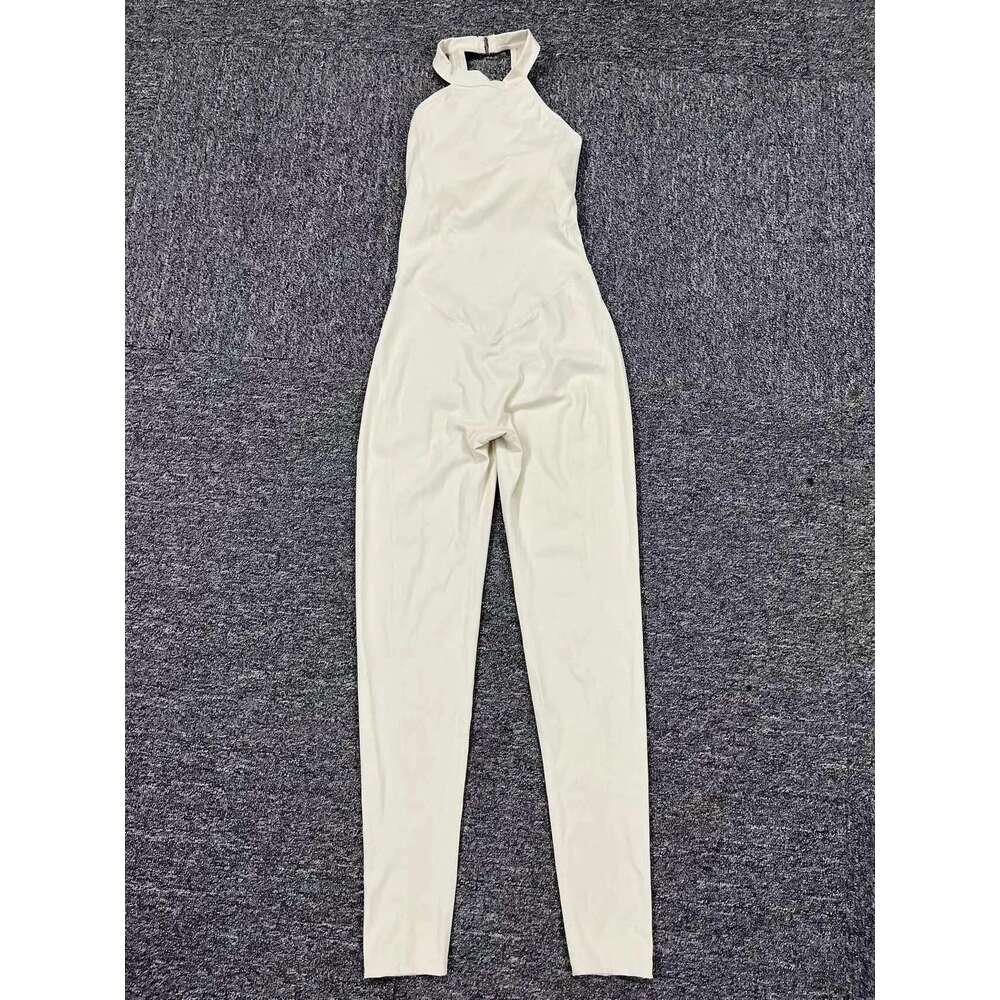 Buckle Neck Yoga Set Workout Legging Fiess Bodysuit Siamese Sports Women Tracksuit Gym One Piece Jumpsuit Active Wear KLMY