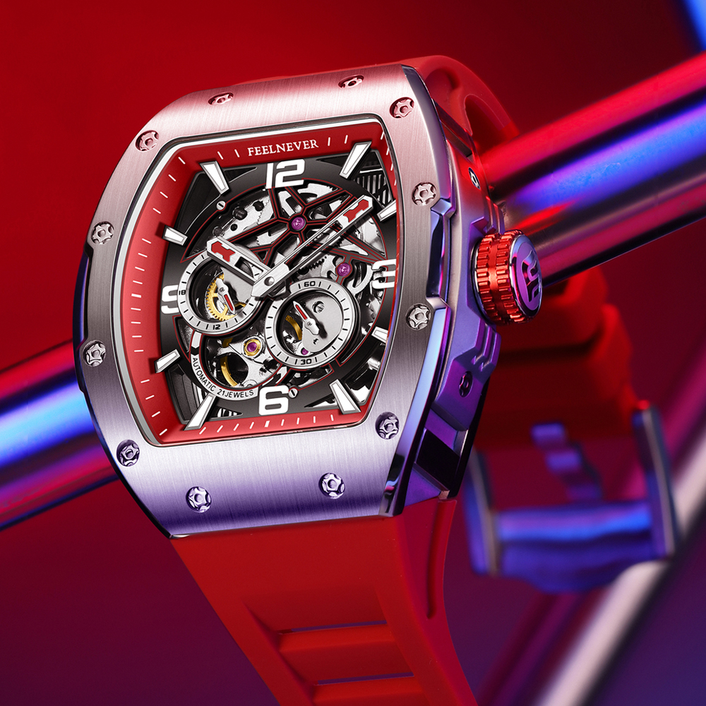 LIGE Classic Barrel Design Men's Watch Multi functional Waterproof Night Light Sports Watch Premium Men's Mechanical Watch