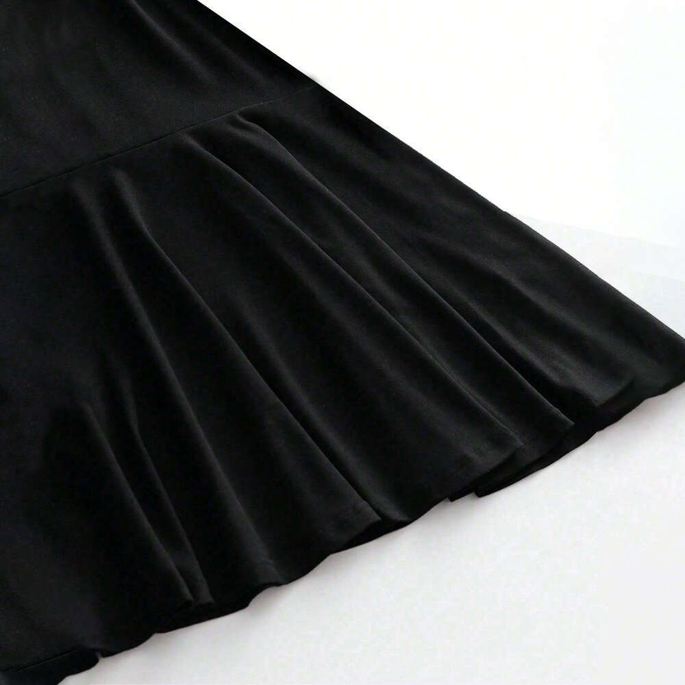 Women's 2025 Pure Desire Wind Dew Collarbone Dress Summer New One Piece Neck High Waist Short Skirt For Women KLMY