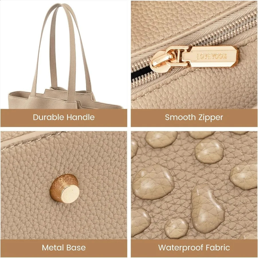 Ship from U.S. Laptop Tote Bag for Women 15.6 Inch Work Bag Leather Laptop Bag Large Capacity Office Purse Computer Briefcase Shoulder Bag Cas 250305F