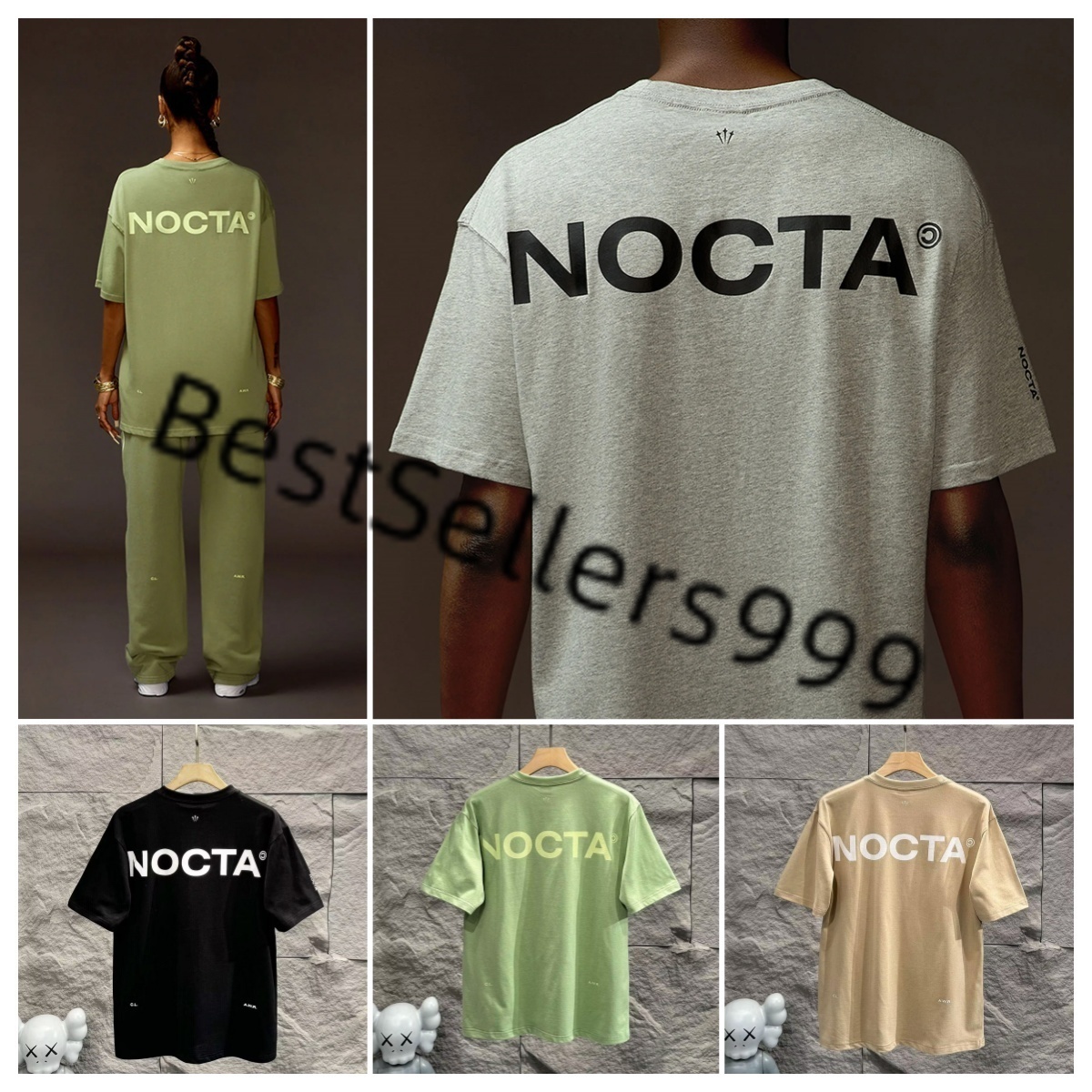 NOCTA T-shirts mens sports shirts nocta Letter Laminated Print Short Sleeve High Street Loose Oversize Casual Sports T-shirt 100% Pure Cotton Tops Men Women Couples tee