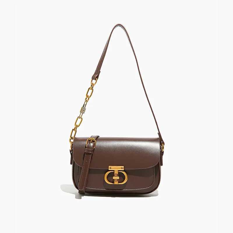 Large capacity retrofashion bag for women easiest for matchnew arrival maillard small square bag texture niche style bag Y250306
