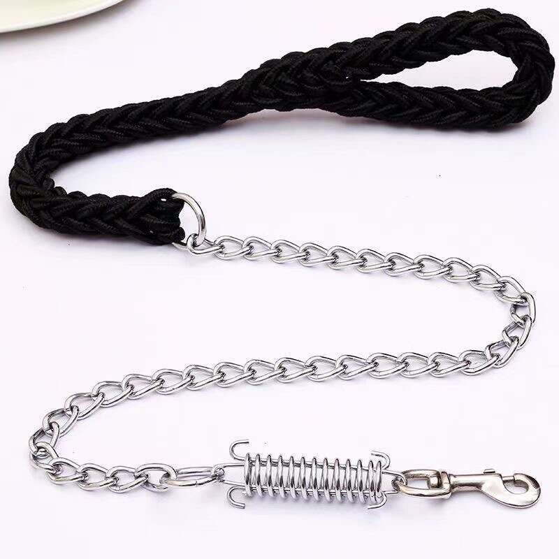 Pet supplies - Explosion proof punching eight strand woven chain, nylon strap, medium and large traction rope, dog rope