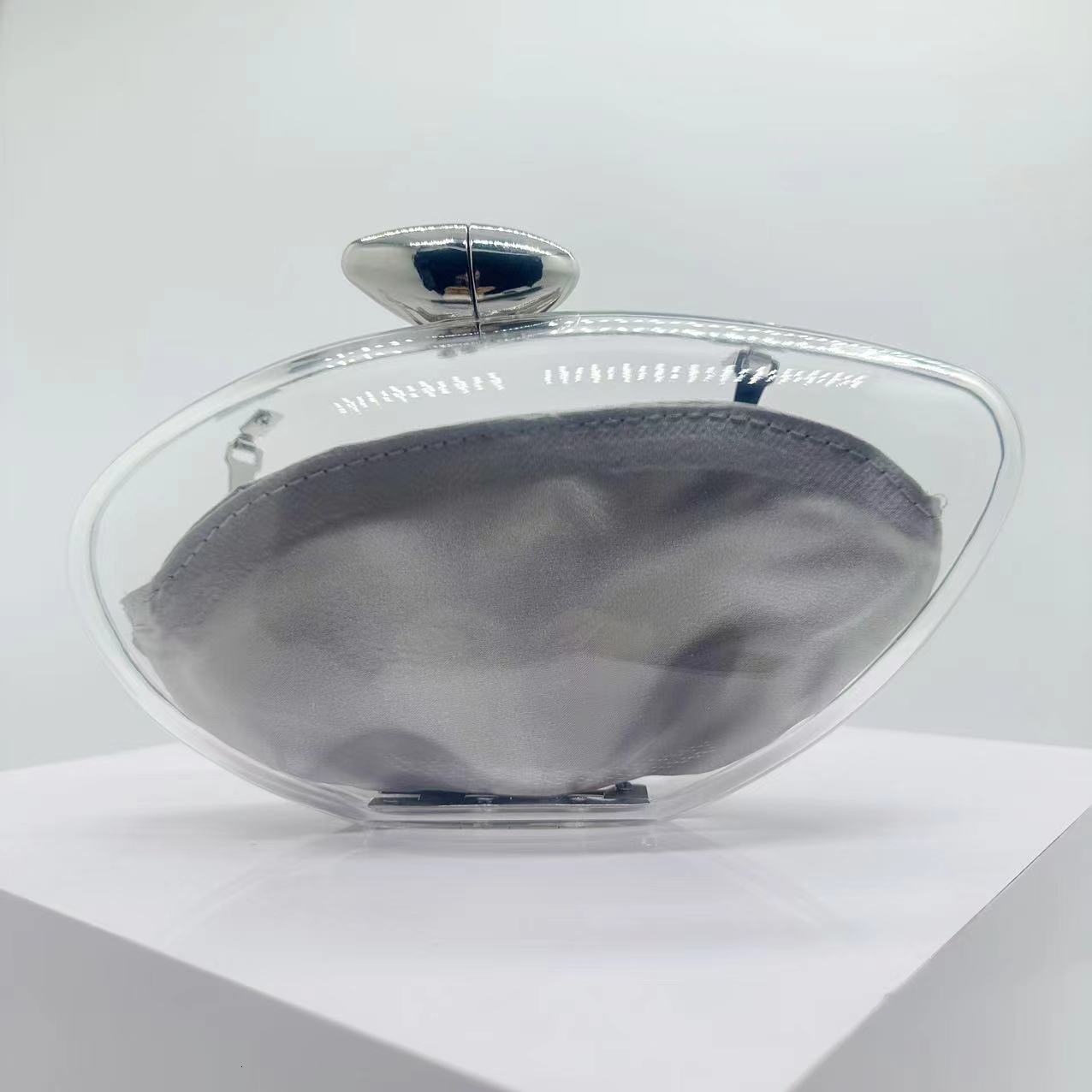 New Transparent Women, Trendy Simple Bag, Handheld Bag For Women Vintage lucite evening bag