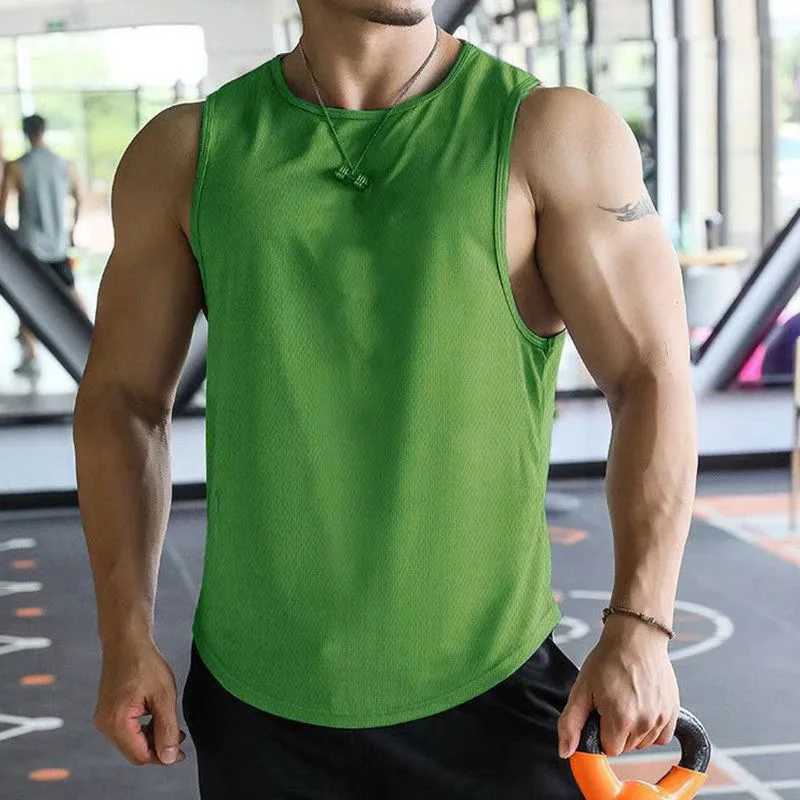13 Color Men Vests Summer Male O-Neck Sleeveless Solid Breathable Loose Tank Tops QDH-BX1T250318