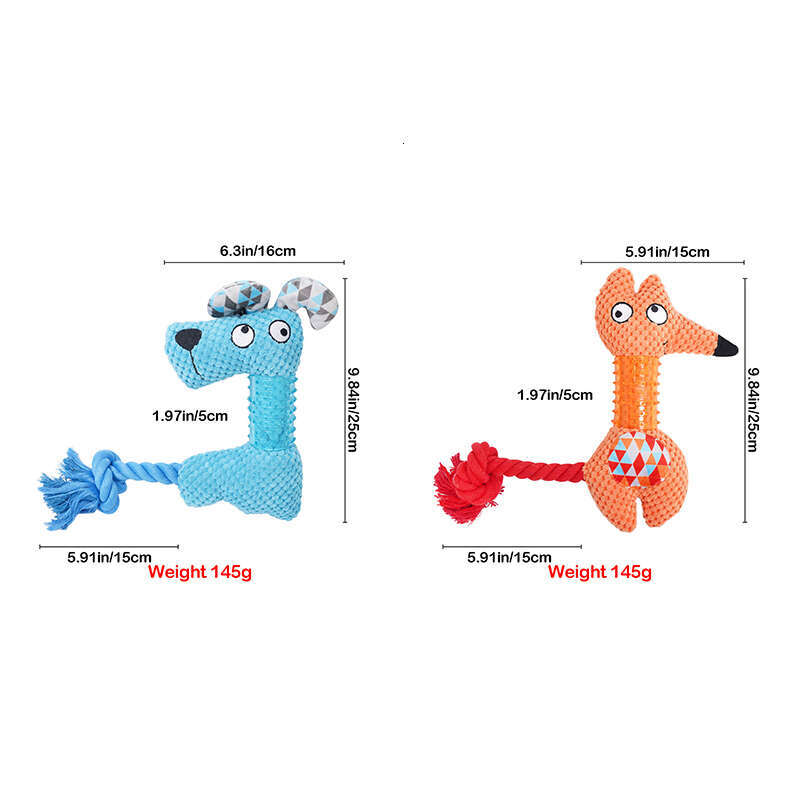 DHpet Dog Chew Toy with Squeaker, Durable Cotton Rope Aggressive Chewers, Interactive Puppy Teething Toys for Small Medium, Boredom Relief and Dental 