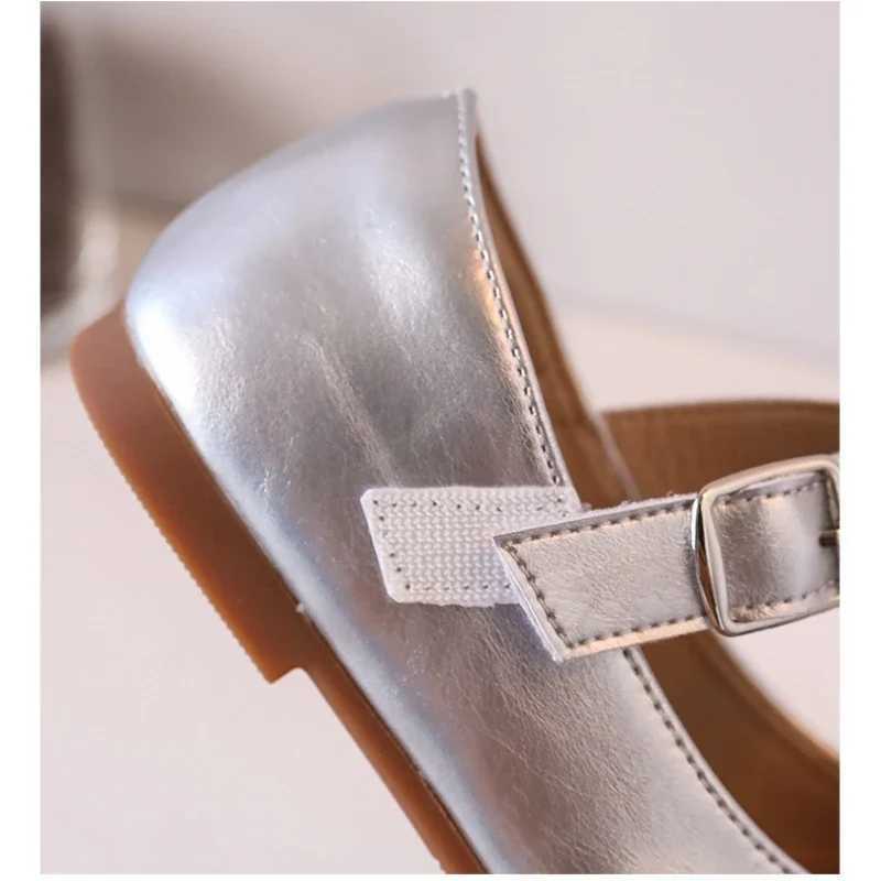 Autumn Childrens Flats Soft Microfiber Fashion Bow Mary Jane Baby Girls Casual Shoes Spring Antiskid Outsole Kids Evening ShoesT250306