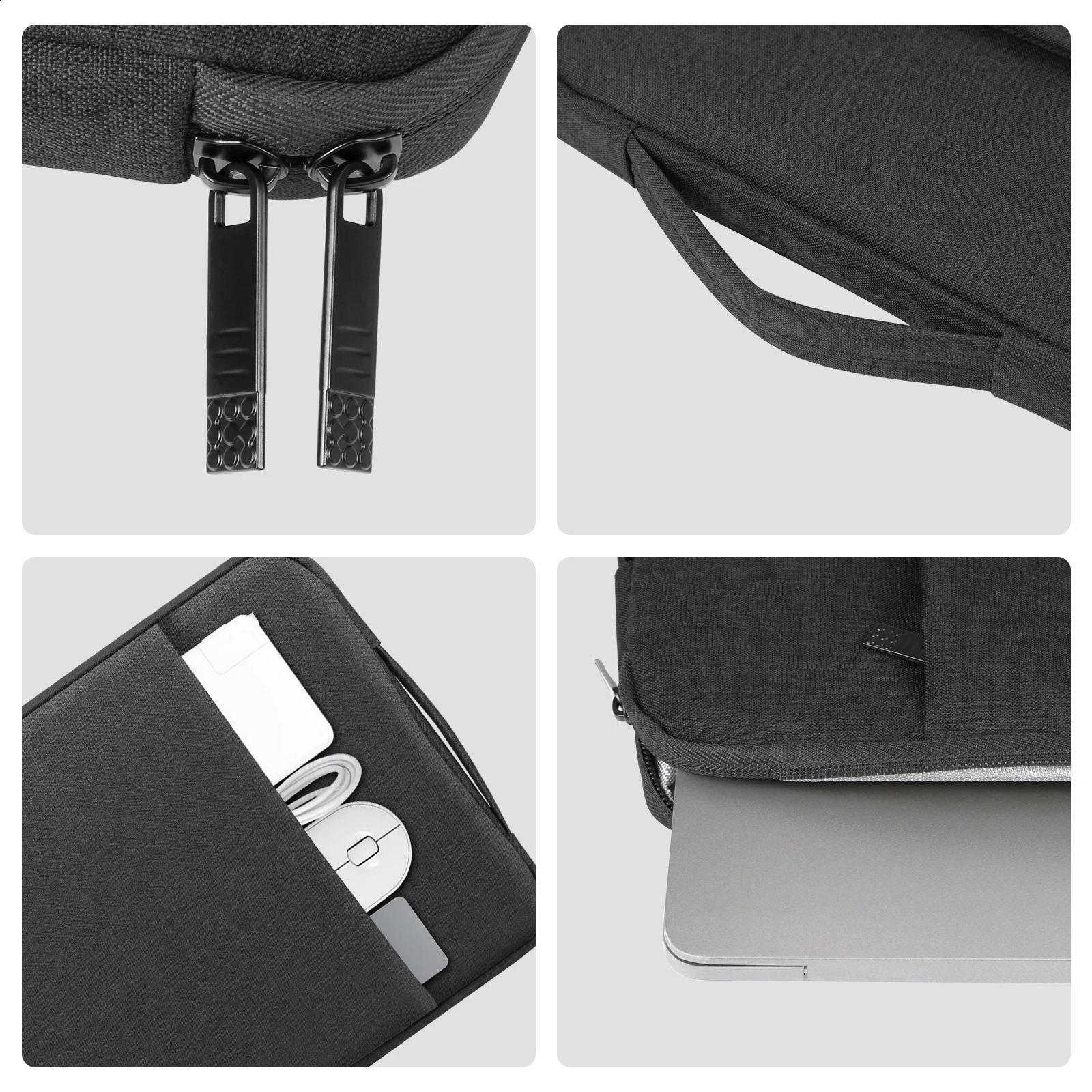Ship from U.S. HAWEEL 15-16.7 inch14-15 inch12.5-13.5 inch Laptop Sleeve Case Zipper Briefcase Notebook Handbag for Macbook Bag For Laptop 250305FBB