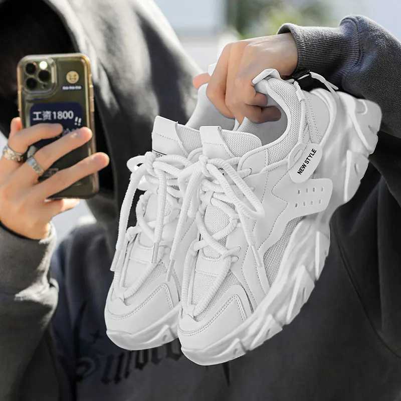 Mens Shoe Breathable Thick Sold Casual Sneakers Outdoor Running Four Seasons New Tennis Men Soft Soles Cfort M Sneakers Y250306