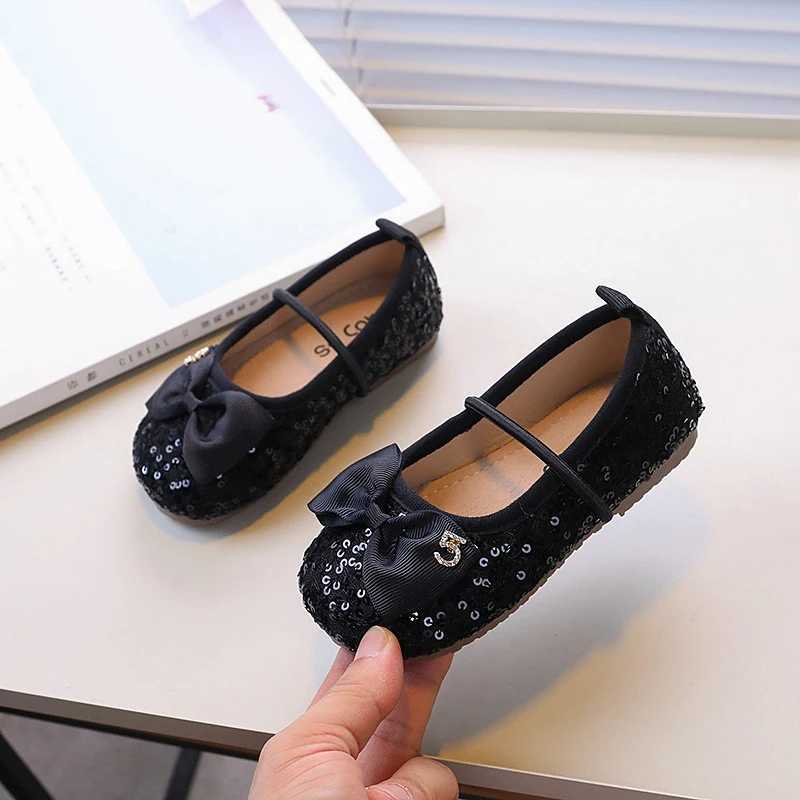 Bow-knot Girls Shoes Kids Shoes Dance Party Baby Shoes Casual Flats Children Footwear 1-6 Years Toddlers Infants Fashion AutumnT250306