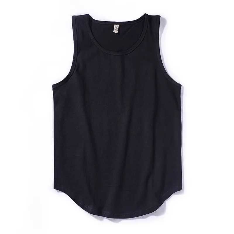 MRMT 2025 High Street Mens Tank Top Curved Hem Brand New Hip Hop Men Pure Cotton Solid Color Sleeveless Vest Man Vests TopsT250318