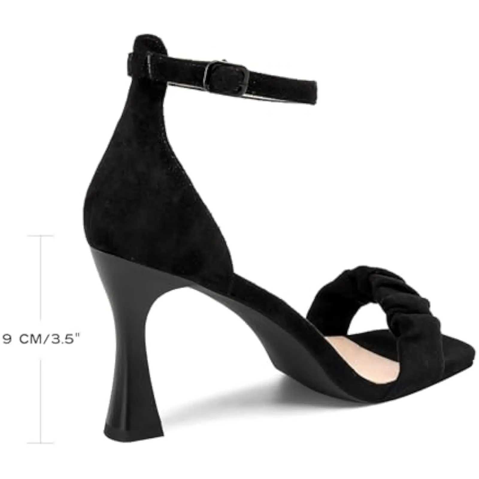 Elegant Wens High H Black Open Square Toe sandals stiletto heels and ankle straps - perfect for weddings and wedding events Y250306