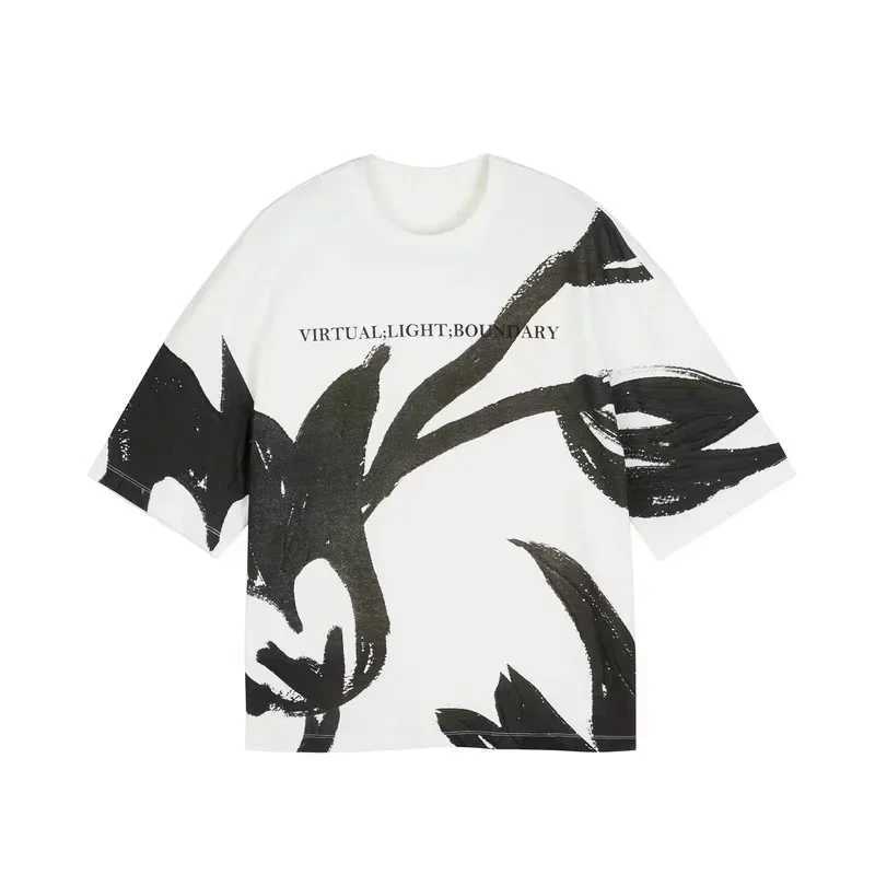 2024 Summer New Fashion Hawaiian Strt Apparel Round Neck Pullover Vintage Clothing T-shirt Mens Short Slve Y2k Top T-shirt T250306