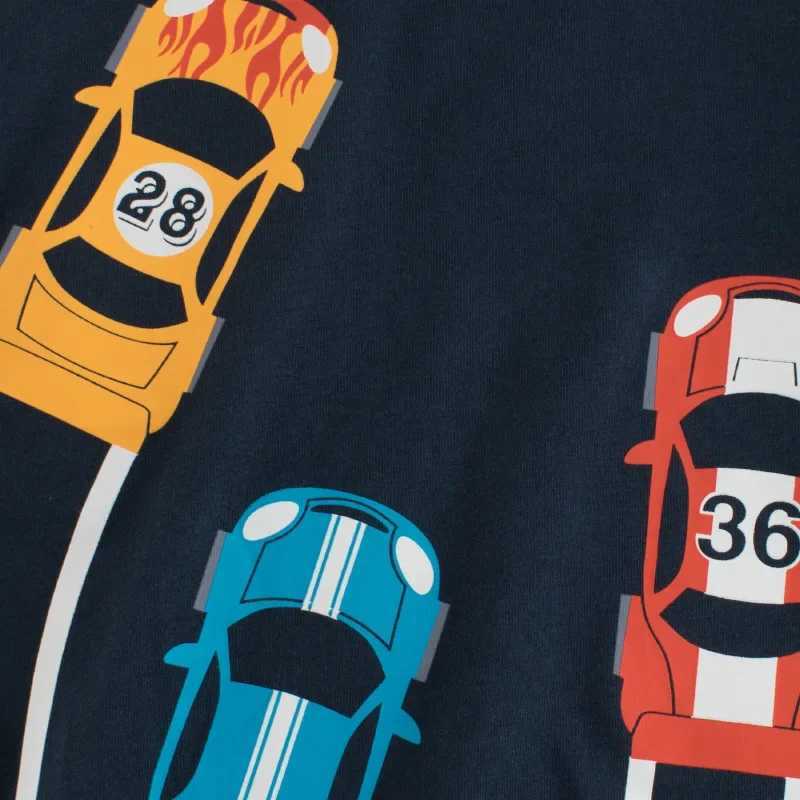 2025 Summer New Boys Short Sleeved T-shirt Kids Clothes O-Neck Cartoon Car Cotton Base Shirts 2-10 Years Old Childrens ClothingT250306