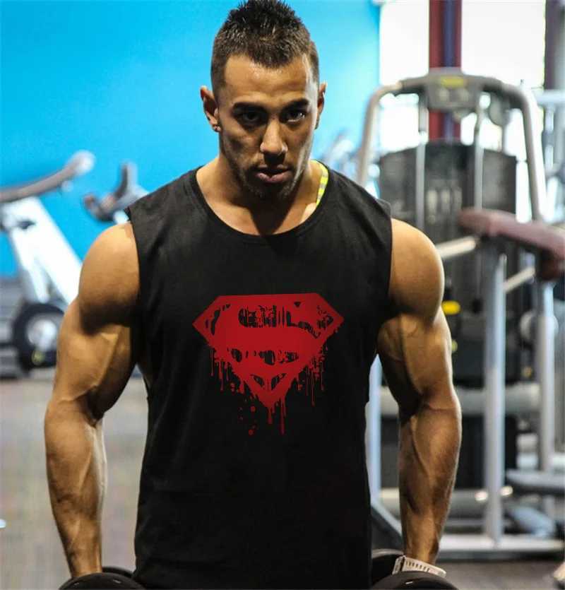 Brand Fashion Fitness Stringer Gym Tank Top Men Summer Clothing Running Workout Singlets Sleeveless Muscle Shirt VestT250318