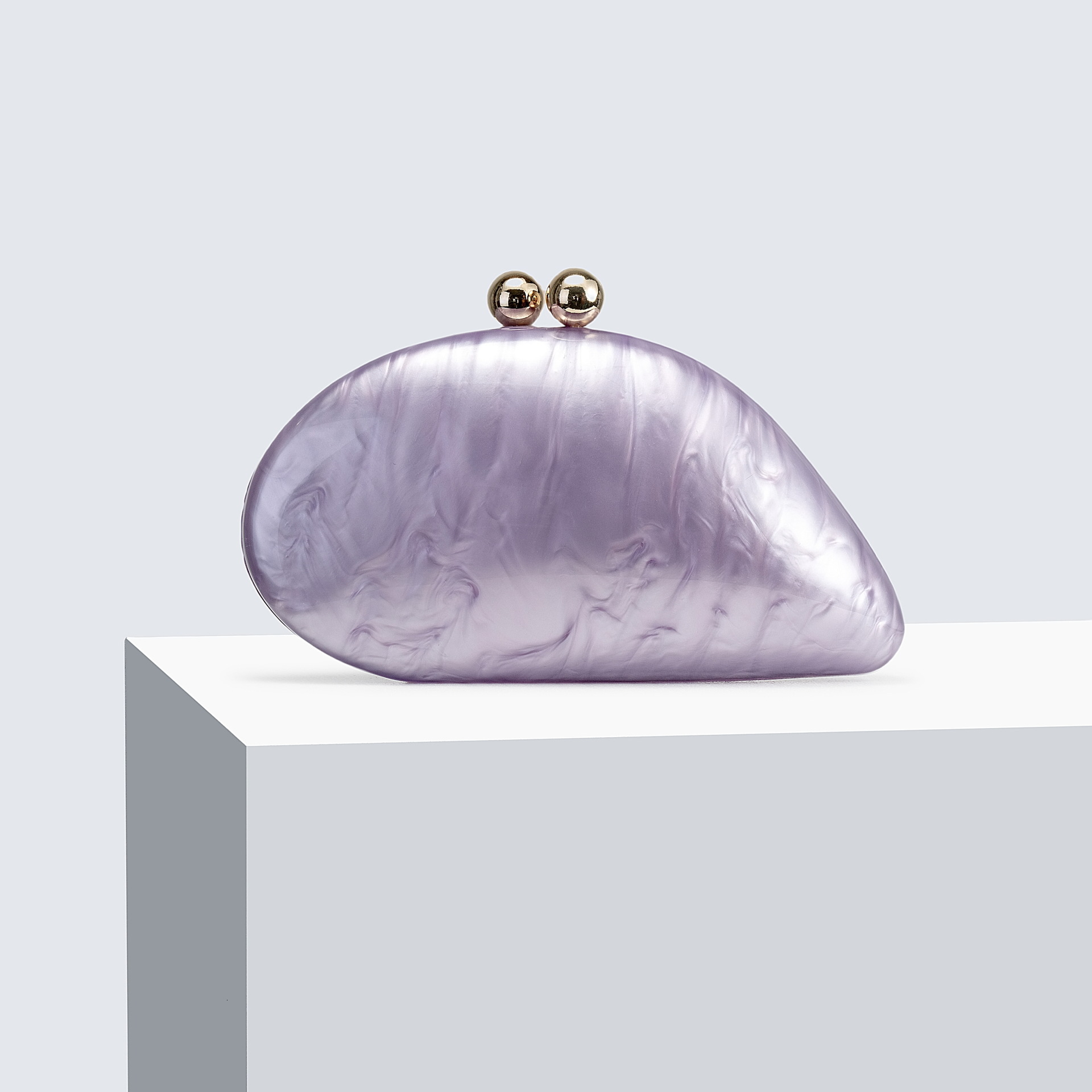 Women's New Pressure Pack Evening Single Shoulder Oblique Cross Handheld Chain Bag Vintage lucite evening bag