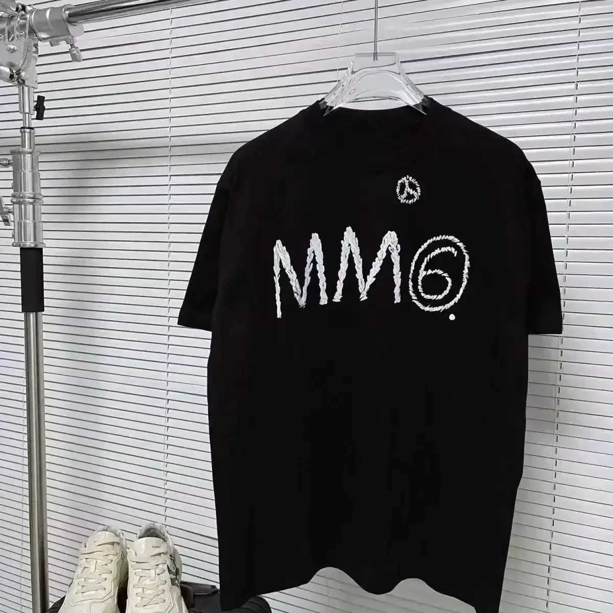 2025 New Cotton T-shirt Fashion Brand Summer and Autumn Short Sleeve Loose Letter Casual Mens Round Collar Print Men and Women X250306