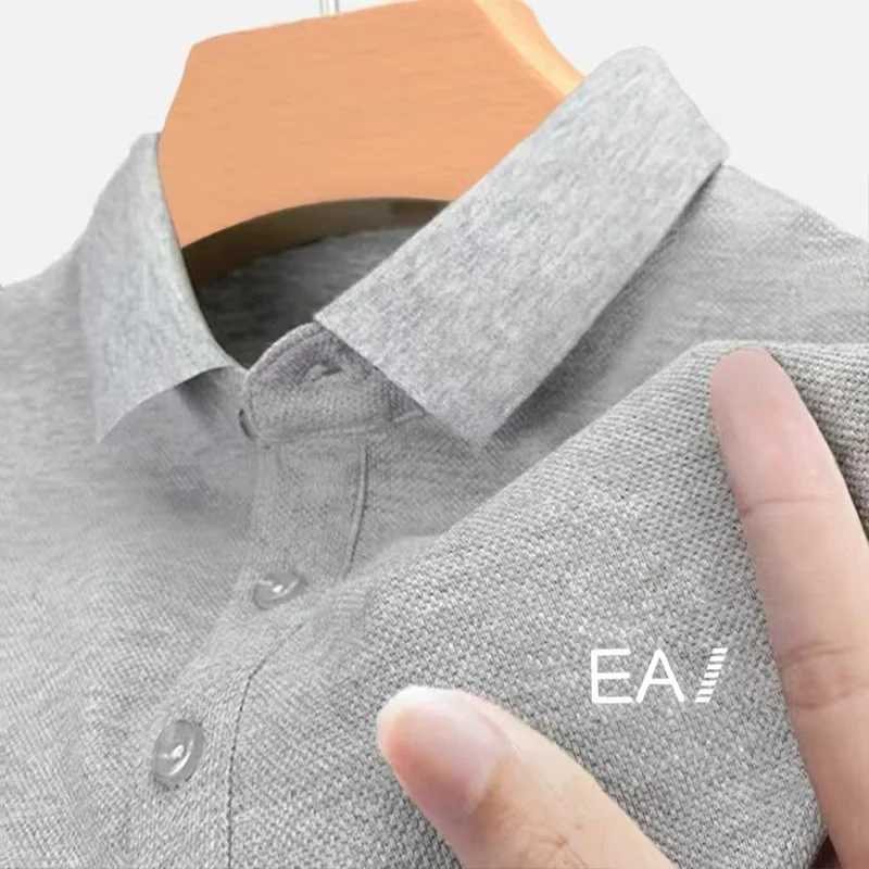2025 Summer quality short-sleeved sports shirt Business casual T-shirt mens high-end breathable fashion printed polo shirt X250306